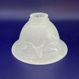 Single Faux Alabaster Bell Glass Shade